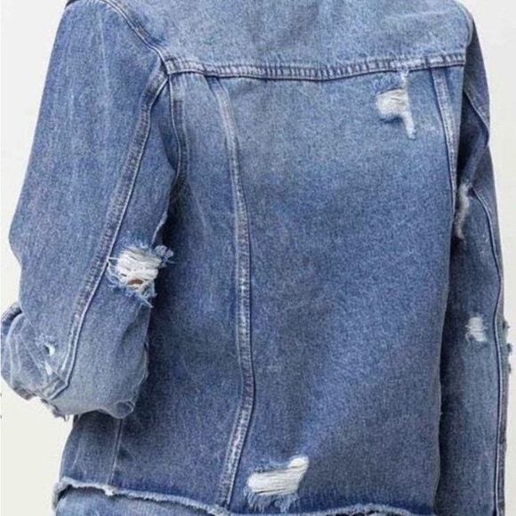 Vervet Distressed Denim Trucker Jacket Classic Size M. VGUC - Picture 10 of 10